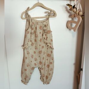 Beige Floral Kids Bodysuit